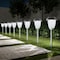 Nature Spring Set of 8 Solar Path Lights, 16" Tall Stainless Steel Outdoor Stake Lighting for Garden, Gunmetal 239196ATZ - alternate 1